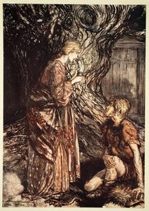 Diesen heilenden und honigsüßen Trank Met nimm von mir an, 1910 von Arthur Rackham