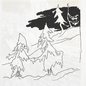 Zwei Baum-Männer, die sich die Hände schütteln von Arthur Rackham