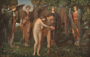 Die Vertreibung von Adam und Eva aus Eden, 1897, ca. 1930