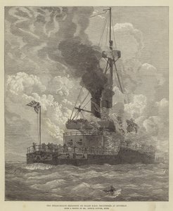Die Dampfkesselexplosion an Bord der HMS Thunderer in Spithead von Arthur Wellington Fowles