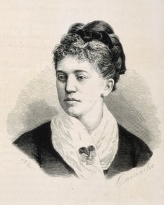 Rosario de Acuña y Villanueva de la Iglesia (1851-1923). Englische Schriftstellerin. „La Ilustracion Española y Americana“. (Stich)