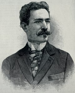 Joaquín Albarrán y Domínguez (1860 - 1912). Spanischer Urologe, geboren in Kuba. (Gravur)