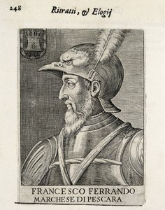 AVALOS, Fernando Francisco (1490-1546). Spanischer General. Xylographie. SPANIEN. MADRID (AUTONOME GEMEINSCHAFT). Madrid. Nationalbibliothek