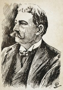 Aluísio de Azevedo (1857-1913). Brasilianischer Schriftsteller. Gravur.