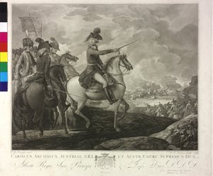 Erzherzog Karl von Österreich in der Schlacht von Wörth von Artist Unknown