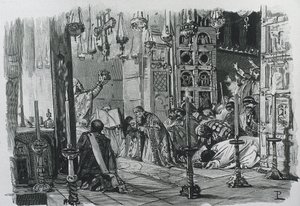 KARL DER GROSSE oder KARL I (742-814). König der Franken und Langobarden (768-814) und Heiliger Römischer Kaiser (800-814). Krönung von Karl dem Großen zum Heiligen Römischen Kaiser (800). von Artist Unknown