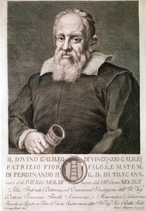 Porträt von Galileo Galilei, italienischer Philosoph, Astronom und Mathematiker von Artist Unknown