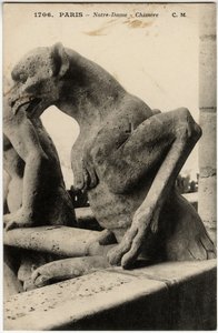 Wasserspeier oder Chimäre der Kathedrale Notre Dame de Paris - Postkarte, Selva-Sammlung
