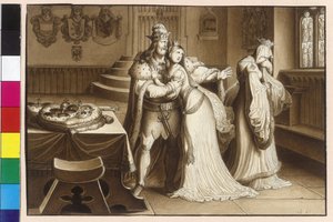 König Ottokar II verstößt seine Frau Margarete und heiratet Kunigunde von Artist Unknown