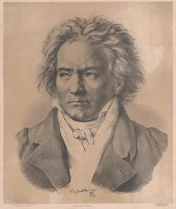 Ludwig van Beethoven (Druck) von Artist Unknown