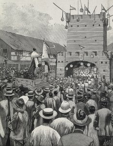 Philippinen (1899). Protest in Manila. (Stich)