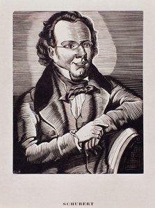 Porträt von Franz Schubert (Karikatur) von Artist Unknown