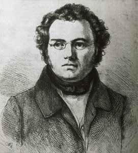 SCHUBERT, Franz (1797-1828). Österreichischer Romantiker. Radierung.