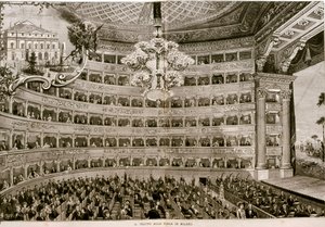 Teatro alla Scala in Mailand, um 1880 von Artist Unknown