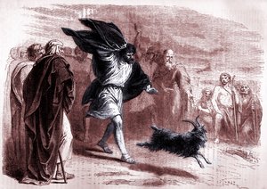 Der Sündenbock in die Wüste geschickt für Azazel, Levitikus, Kap. XVI