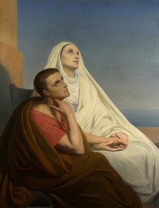 Der Heilige Augustinus mit seiner Mutter Monika von Tagaste von Ary Scheffer