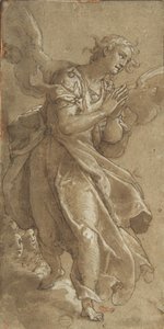 Ein stehender Engel und zwei Cherubim, ca. 1566