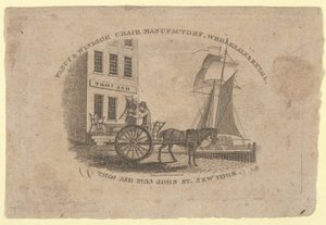 Fancy & Windsor Chair Manufactory, Groß- und Einzelhandel, Thomas Ash, No. 33 John Street, New..., 1817 von Asher Brown Durand