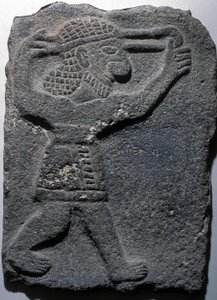 Figur, die eine Schleuder schießt, Tel Halaf