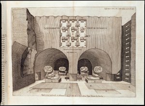 Innenansicht einer Pyramide - in „Sphynx mystagoga“ von Athanase Kircher von Athanasius Kircher