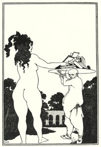 Aubrey Beardsleys Exlibris (Gravur) von Aubrey (after) Beardsley