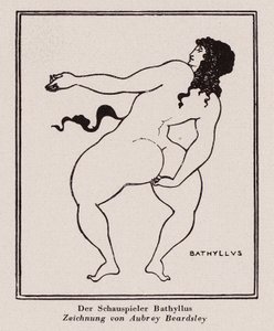 Bathyllus, römischer Tänzer und Pantomime-Darsteller von Aubrey (after) Beardsley