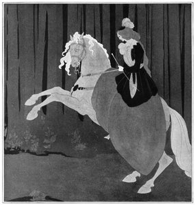 Eine Frau auf einem steigenden Pferd von Aubrey Beardsley
