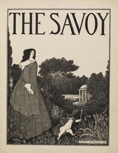 Umschlagdesign für Nr.1 von "The Savoy" aus einem Buch mit fünfzig Zeichnungen von Aubrey Beardsley