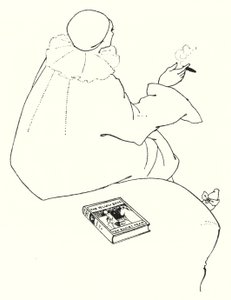 Entwurf für eine Einladungskarte von Aubrey Beardsley
