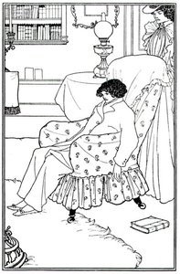 Frontispiz zu An Evil Motherhood, veröffentlicht von Elkin Mathews und Walt Ruding von Aubrey Beardsley