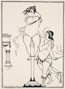 Juvenal züchtigt eine Frau, 1896 von Aubrey Beardsley