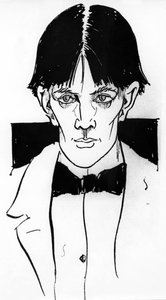 Selbstporträt von Aubrey Vincent Beardsley (1872-1898) englischer Illustrator und Schriftsteller von Aubrey Beardsley