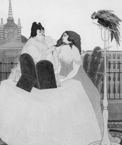 Die Dame am Frisiertisch von Aubrey Beardsley