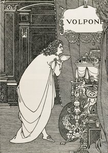 Titelseite von Volpone oder der Fuchs (1609) geschrieben von Ben Johnson von Aubrey Beardsley