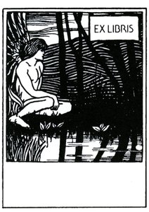 Vignette Ex Libris von Aubrey Beardsley (1872-1898)