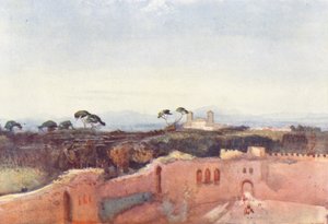 Rom: Villa Borghese von einem Dach