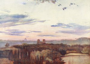 Rom: Villa Medici und Kuppel von St. Peter