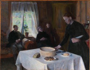 Den Tisch decken von August Eiebakke
