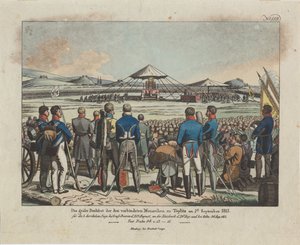 Das große Fest der drei verbündeten Monarchen in Teplitz am 2. September 1813