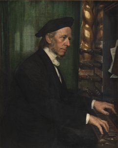 Domorganist in Roskilde, Professor Hans Matthison-Hansen, Schwiegervater des Künstlers von August Jerndorff