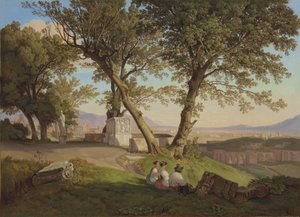 Blick auf Rom von der Villa Mattei von August Lucas