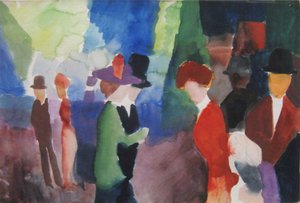 Leute, die sich begegnen von August Macke
