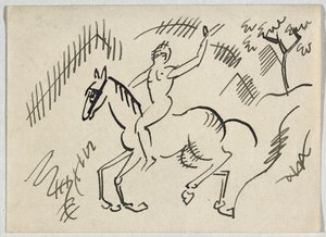 Nackter Reiter von August Macke