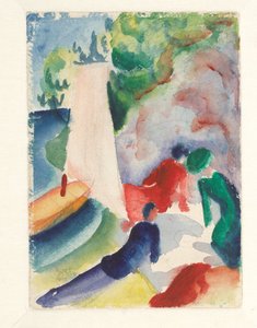 Picknick am Strand nach dem Segeln, 1913