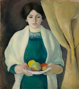 Porträt mit Äpfeln von August Macke