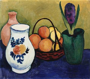 Der weiße Krug mit Blume und Frucht, 1910