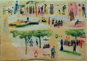 Typen aus Tegernsee I von August Macke