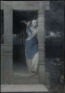 Ingeborgs Klage, Illustration für eine neue Ausgabe von Frithiofs Saga von Esaias Tegnér, veröffentlicht 1888