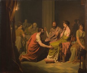Odysseus vor Alcinous, König der Phäaken von August Malmström