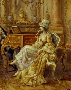 Am Klavier, von Stephan Sedlacek (1868-1936), Detail